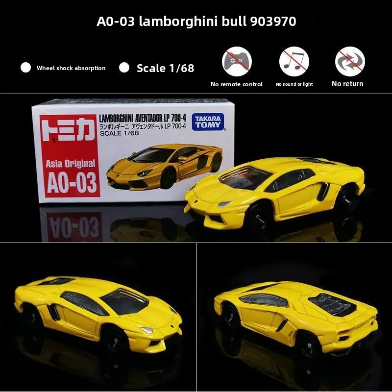 Original TAKARA TOMY Tomica Asia Limited AO-03 Lamborghini Aventador LP700-4 1/64 Diecast Alloy Model Car Collectible Toys Gifts