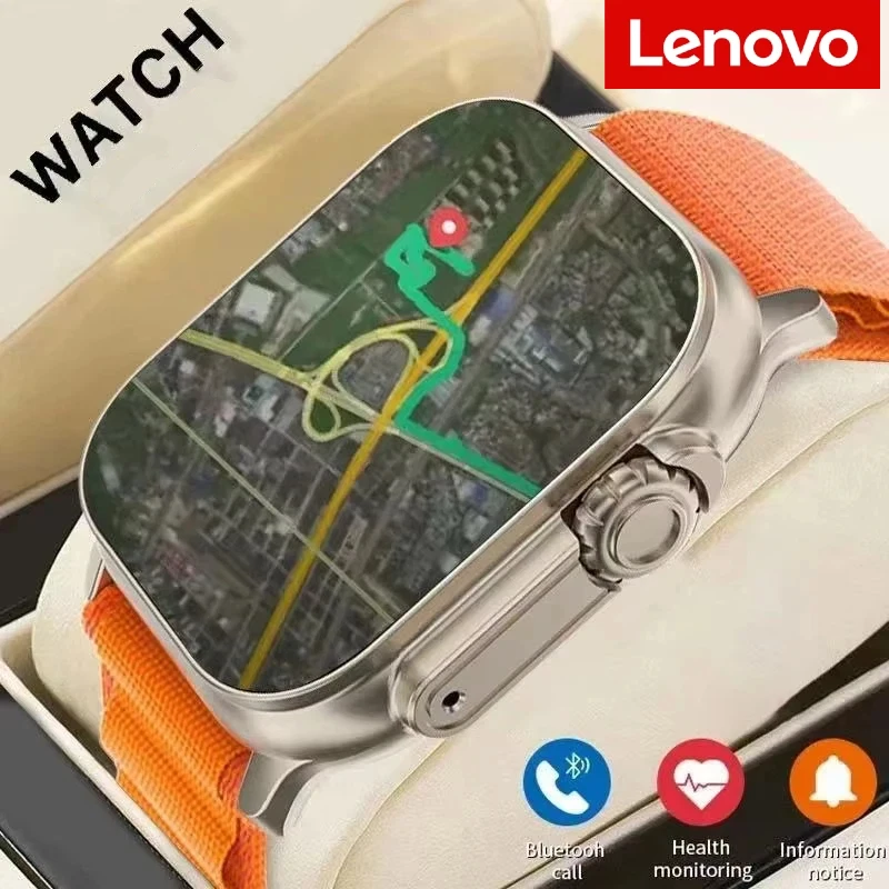 Lenovo T900 Smartwatch Ultra 3 Ultra IWO Uhr NFC Bluetooth-Anruf Herzfrequenz Wasserdicht 2,2 Zoll Kabellose Fitness-Uhr Business