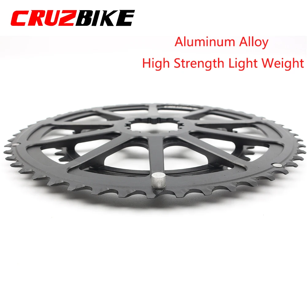 CRUZbike Road Bike 50-34T 52-36T 52-42T 53-39T Chain Wheel Double Chainring Bicycle Crown For 9/10/11/12 Speed Crankset