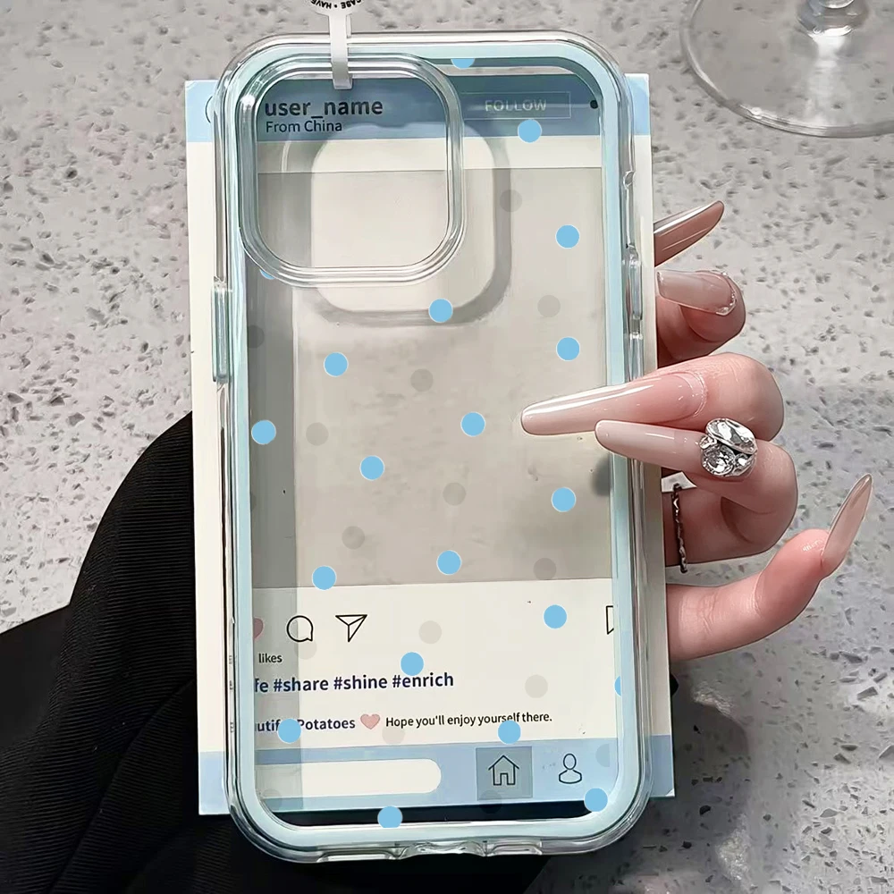 Simple blue polka dots Phone Case For Samsung Galaxy S26 Ultra S25 S24 edge s22 s23 Plus FE A57 A54 A55 A16 A35 A36 A37 5G Cover