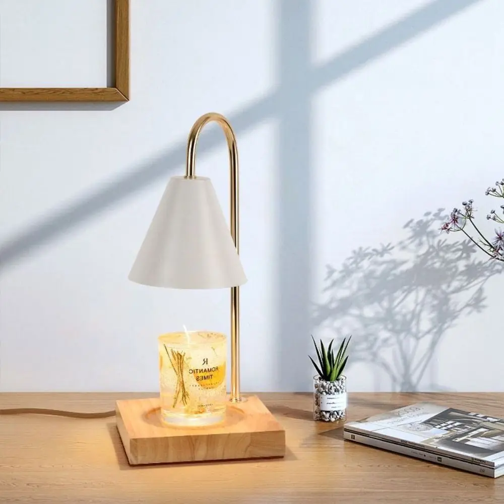 

Aroma Diffuser Candle Warmer Lamp Desk Lamp Solid Wood Base Candle Heating Lamp Aromatherapy EU Plug Candle Melt Warmer Indoor