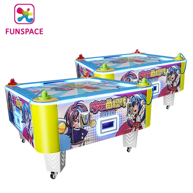 Indoor Amusement Park Entertainment Equipment Four Players Coin Operated Kids Arcade Table Game Machine Air Hockey