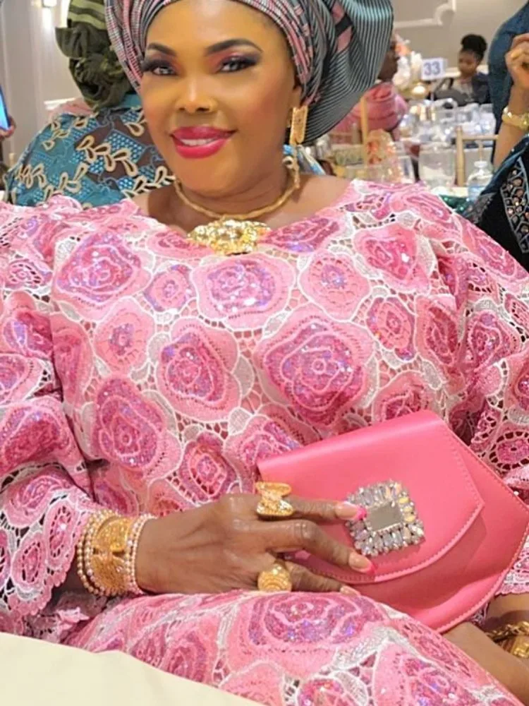 

2025 New Arrival Premium African Guipure Cord Lace With Sequence Nigerian Luxury Evening Dress Fabric (5 Yards)