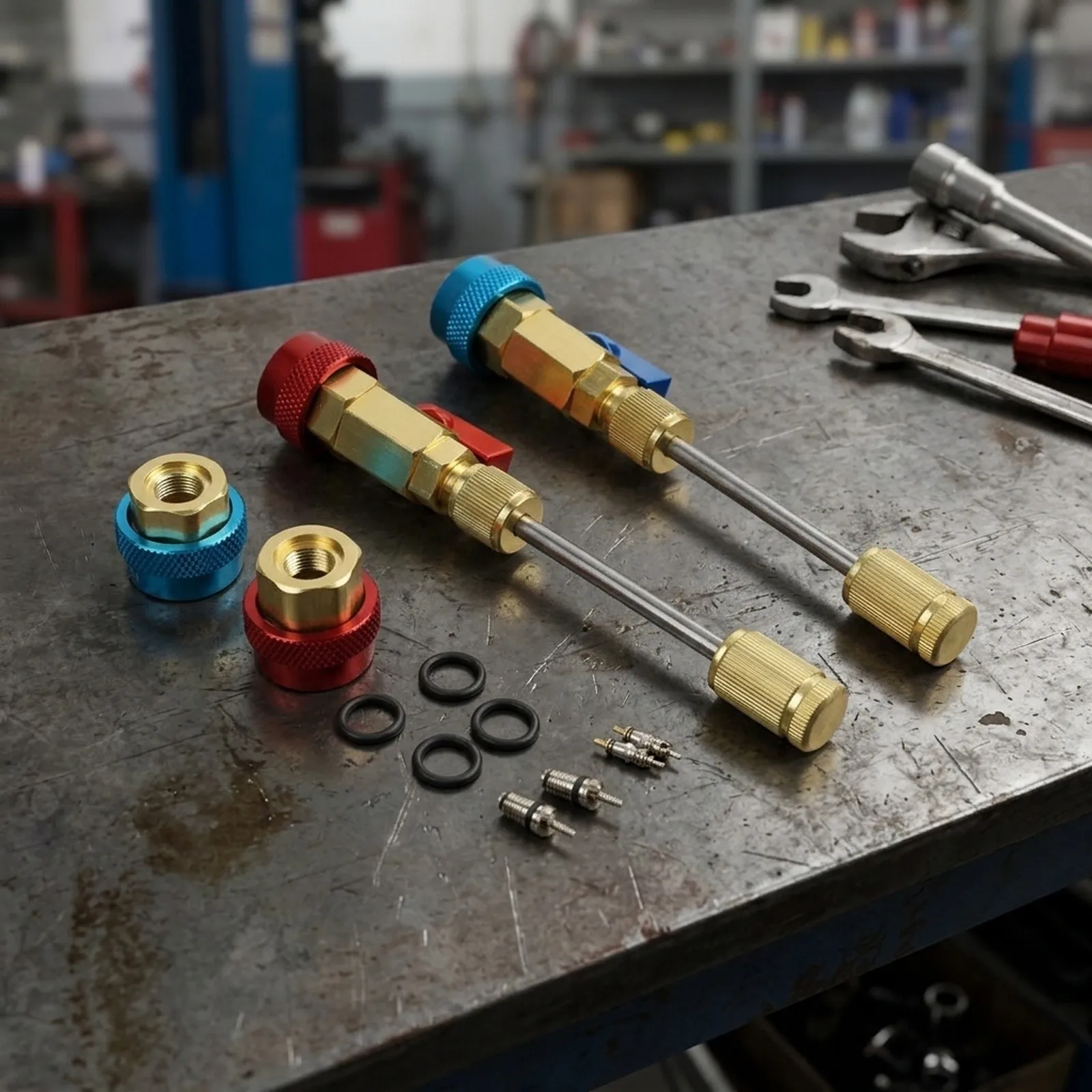 R134a and FOR R1234YF Car Air Conditioning Valve Core Removal Kit High Durability with 45# Carbon Steel Construction