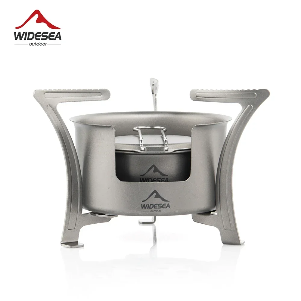 Widesea CampingTitanium Alcohol Stove Fire Wood Heater Tourist Burner Cooker Outdoor Survival Trekking Hiking Supplies Picnic