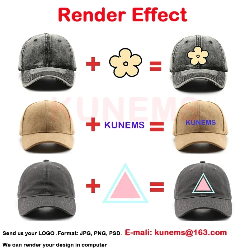 KUNEMS Custom LOGO Sponge Baseball Cap for Women and Men DIY Print Sun Hat Custom Embroidery Text Design Trucker Mesh Hat Unisex