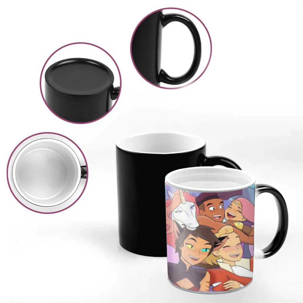 She-Ra and The Princesses of Power Creativity Change Color Chang mug Ceramic mug Hot Coffee Cup Breakfast Cup mug Friend Gift