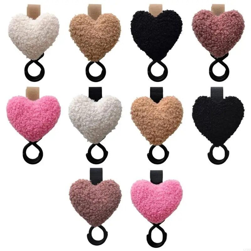 

CORB Baby Strollers Hook with Plush Heart Design, Pushchair Hanging Organiser For Shopping Bags Travel Essential