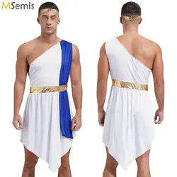 Mens Roman Greek Role Play Outfit Halloween Costume Medieval Knight Warrior Cosplay Outfits for Carnival Party Ancient Greek