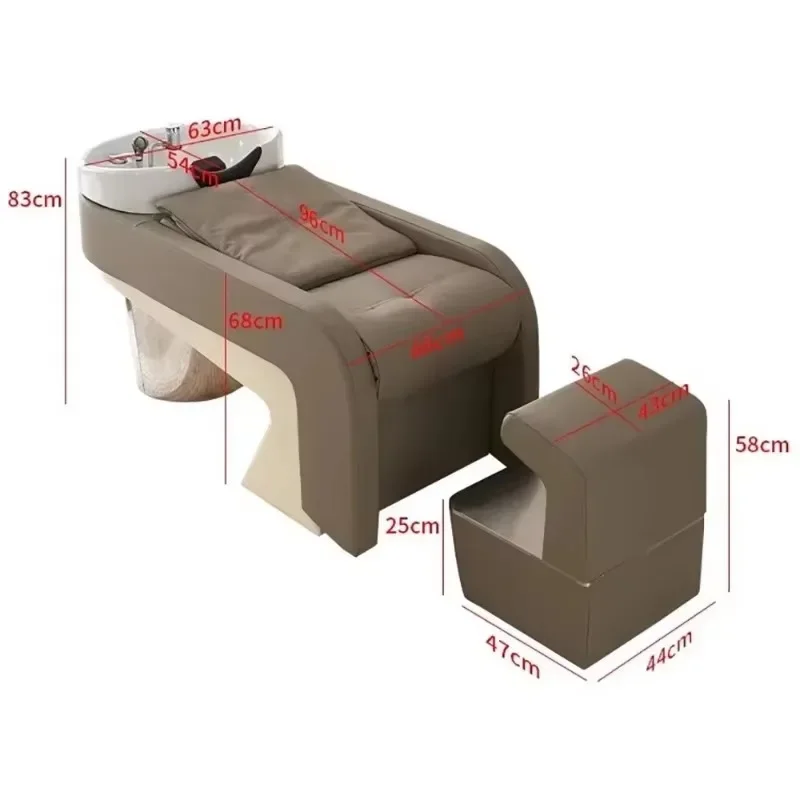 Lounge Ergonomic Head Spa Fashion Luxury Hair Unique Comfortable Shampoo Bed Simple Portable Cadeira De Barbearia Furniture