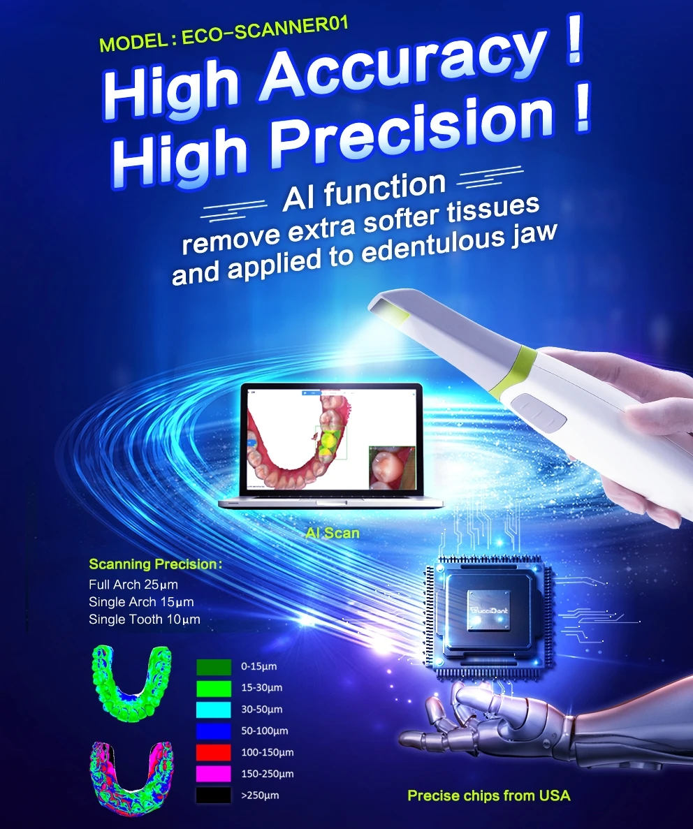 Stomatologiczny skaner ustny 3 ds2.0 wysoka dokładność trwałego skanowania