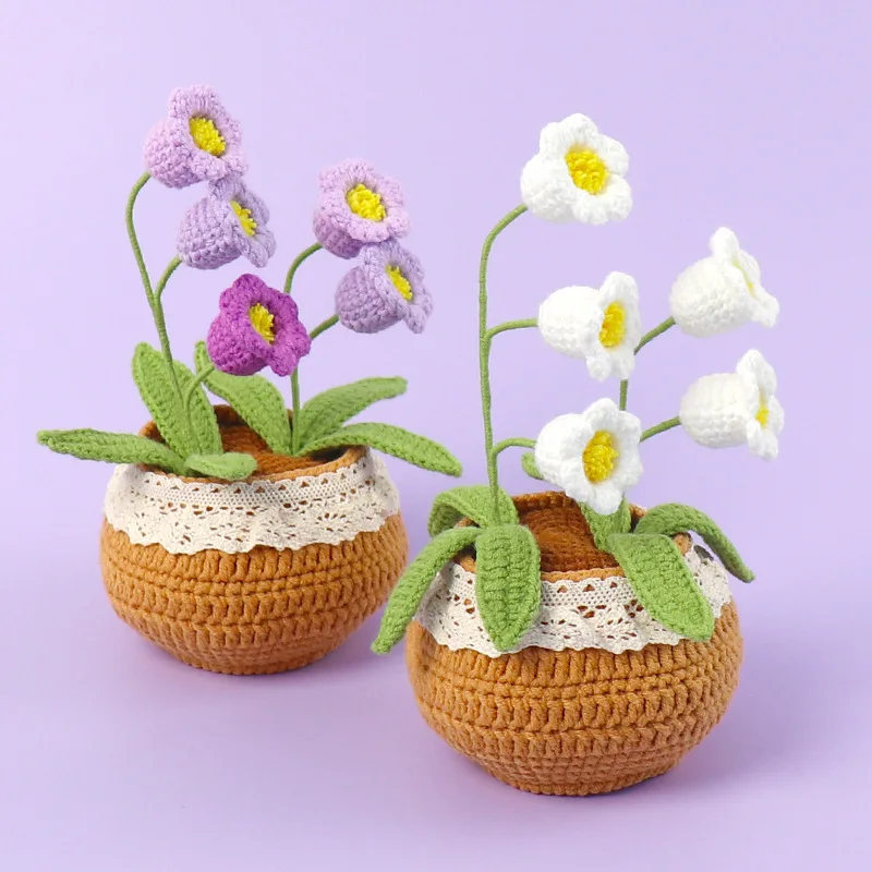 

Handmade Daisy Flower Potted Display,Crochet Knitting Artwork Potted For Mom Lovers Couples Valentine's Day Gift 2024 Wholesales