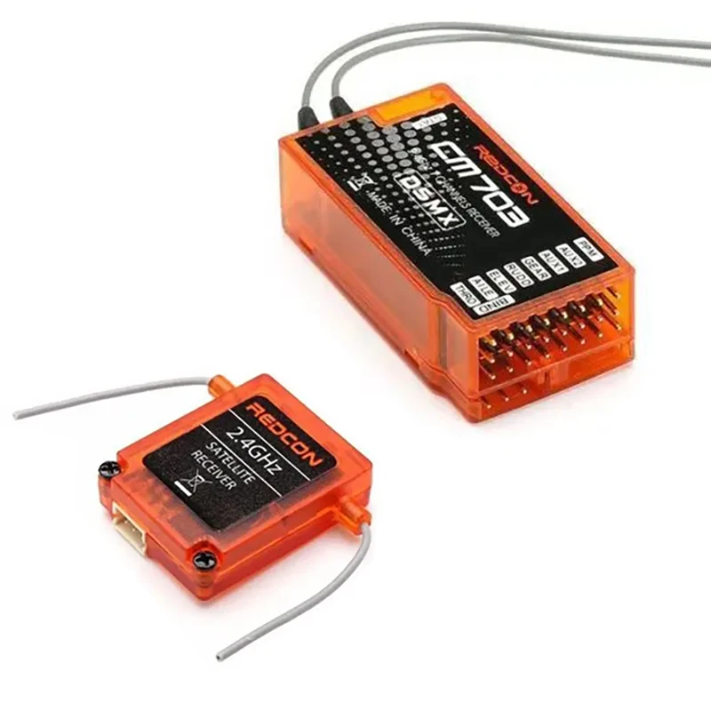 2pcs Orange CM703 Receiver JR and SPECTRUM DSM-X,DSM 27Channel 2.4Ghz/DSM Satellite Set PPM PWM Output