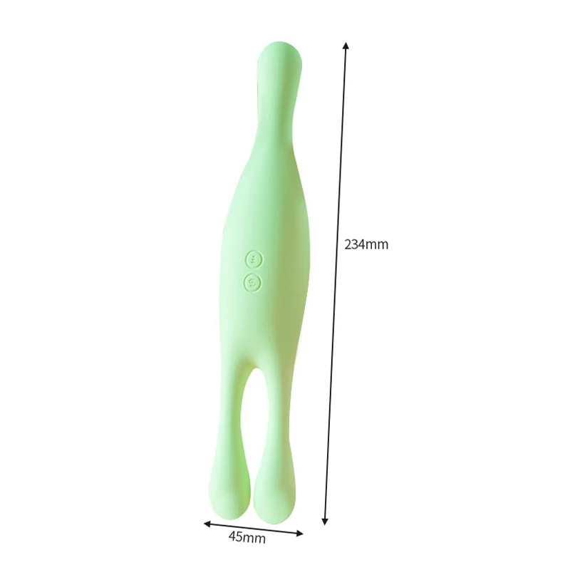 BLACKWOLF-vibrador AV de silicona con doble Clip, masturbador de vibración, estimulador de clítoris, masajeador de pezón, juguete sexual para mujer adulta