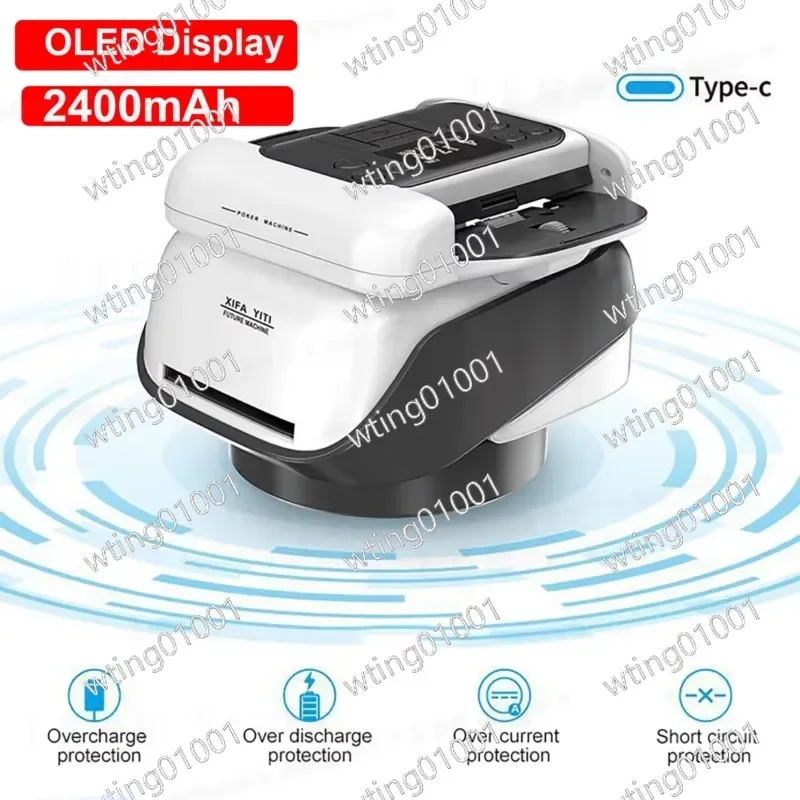 360 Rotating Automatic Card Shuffler and Dealer 2 Decks 2 in 1 Playing Cards Shuffling Dealing Tool for Home Party Poker
