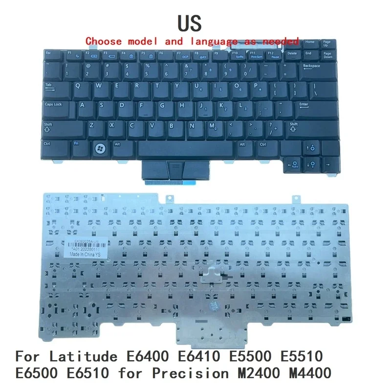 New US Laptop Backlit Keyboard For Dell Latitude E6400 E6410 E5500 E5510 E6500 E6510 for Precision M2400 M4400 E6400