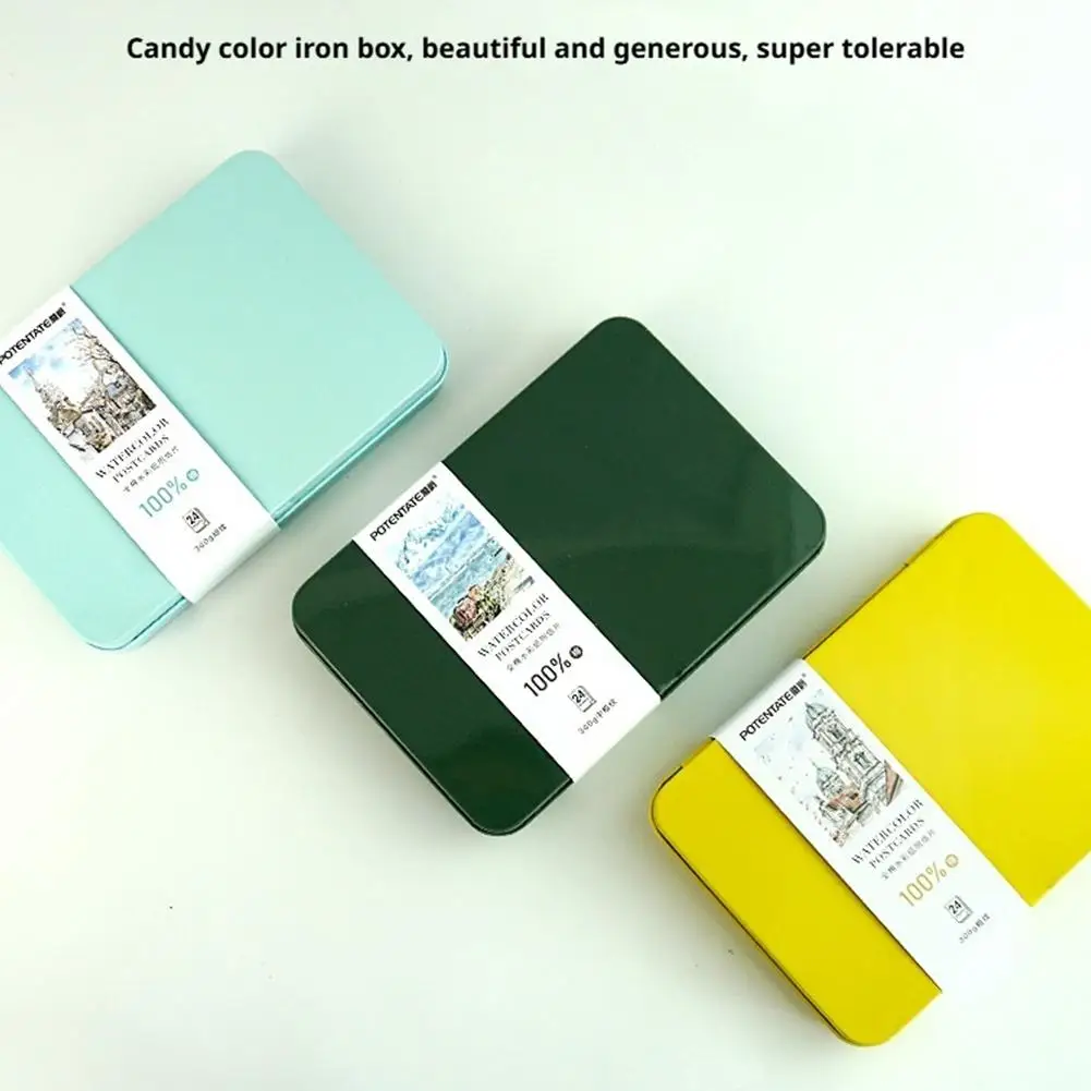 

Акварельная бумага POTENTATE, 300 г, акварельная книга, хлопок художника, грубый зернистый открытка, жестяная коробка, дорожные эскизы, товары для рукоделия