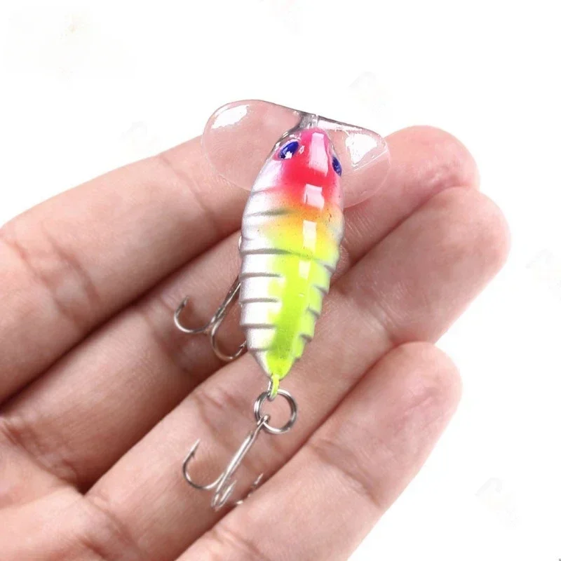 Floating Bionic Bait for Fishing, Artificial Wobblers, Colorful Insect, Fake Lures, Fishing Tackle, 4cm Length, 4.4g, 1Pc