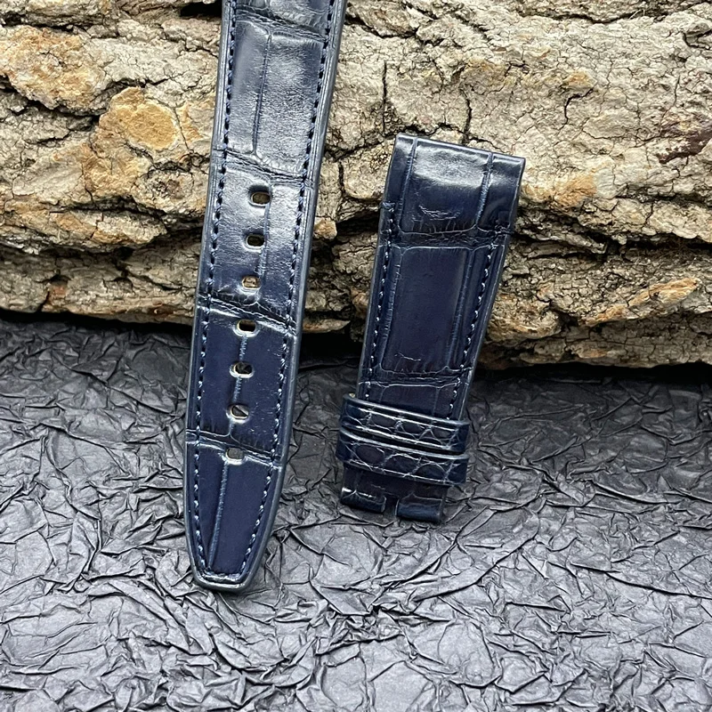 FUYIJIA Luxury Custom A-udemarsP-iguet CODE-11.59 Watch Band Alligator Strap 22MM Genuine Leather Belt Crocodile Skin Watchbands