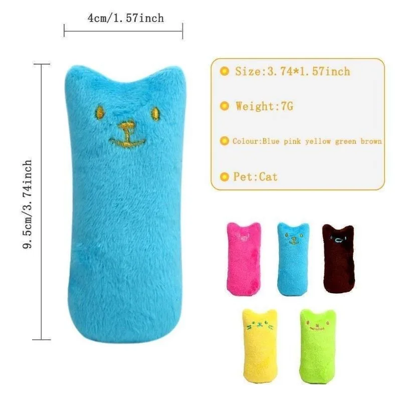 Molar Cat Toy Cute Cat Fun Interactive Plush Toy Pet Chewing Sounding Kitten Claws Thumb Pillow Pet Accessories