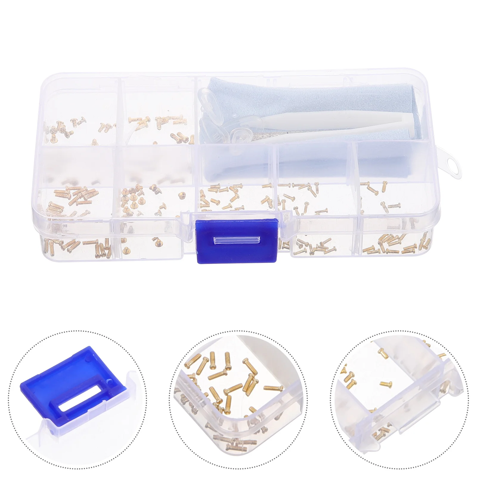 

Sunglass Repair Kit with Screws Eye Glasses Frameless Gilded Fixing Metal for Eyeglasses