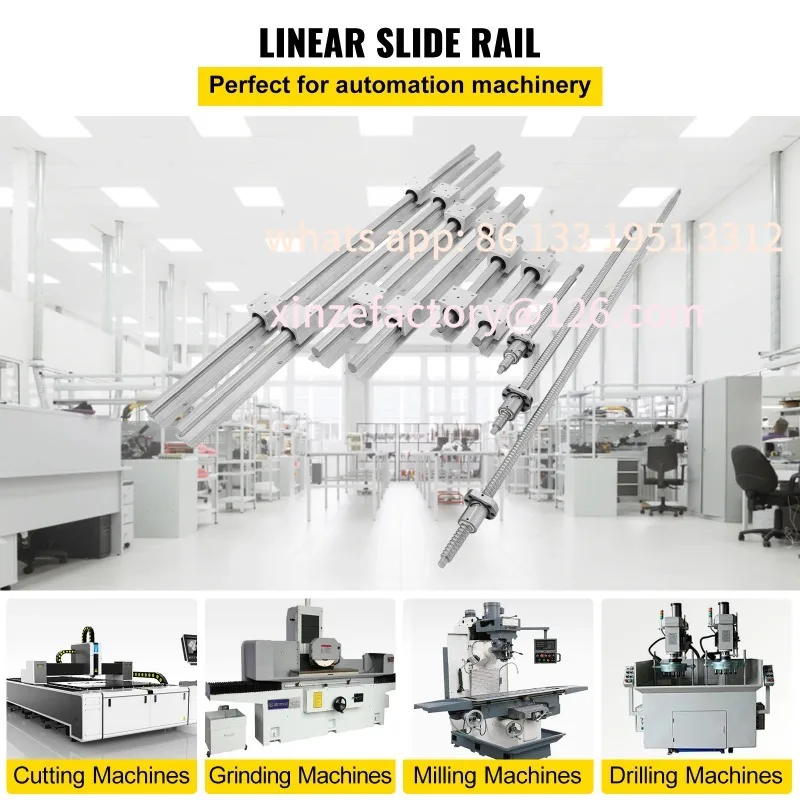 

Customizablet, 12 CNC Kit Linear Shaft Optic SucceBuy Linear Rail Ballscrew x 3 RM1605-350mm 650mm 1050mm x 2 Linear Rail Suppor