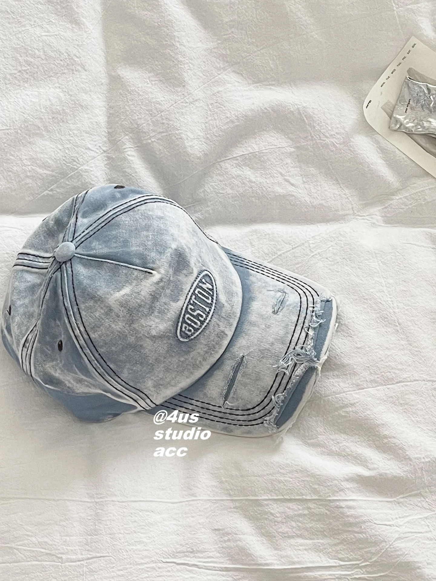 

American retro washed three-dimensional letter baseball cap female street trendy brand couple cap showing small face