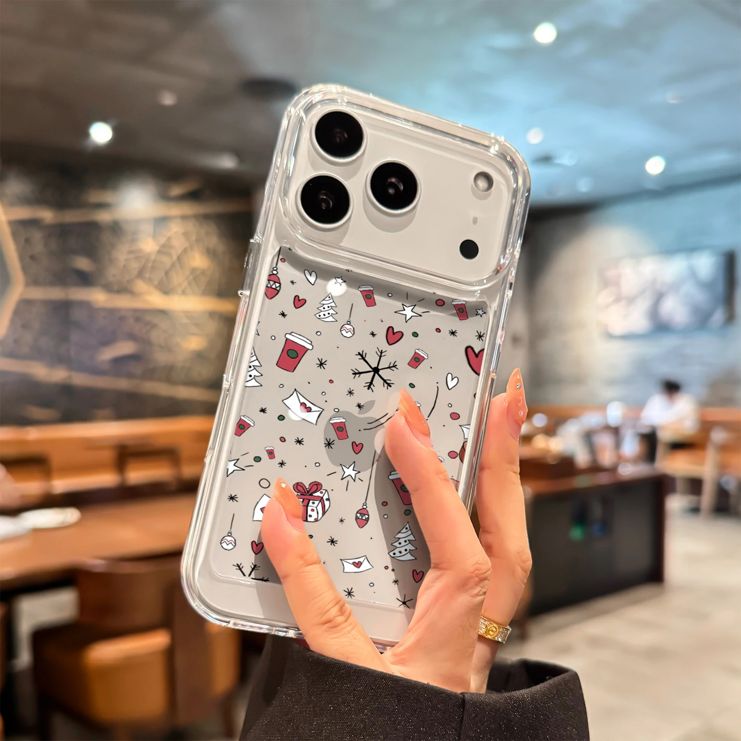 Warm Christmas Candy Gingerbread Phone Case For iPhone 17 16 15 Pro Max 15 14 13 12 XR X XS Max 7 8 Plus Shockproof Clear Cover