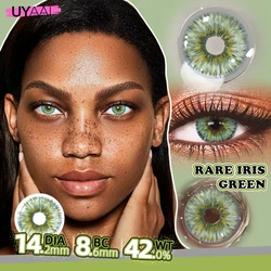 UYAAI Cosmetic Beauty Lenses Green Colored Contact Lenses for Eyes High Quality Blue Eye Lens Natural Gray Lenses Purple Lenses
