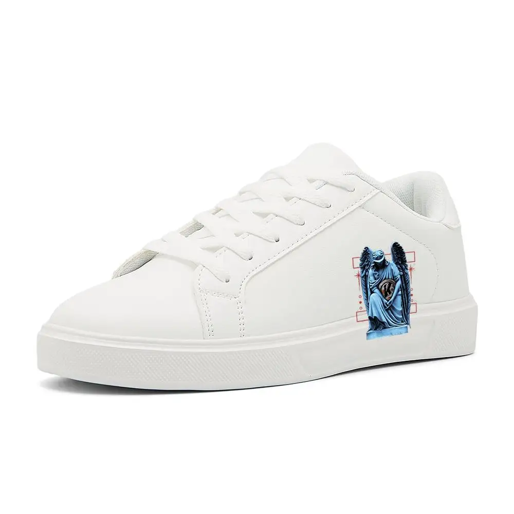 

Unisex White Canvas Casual Sneakers: Retro – Breathable, Soft Sole for Outdoor & Indoor Spray paint graffiti white shoes