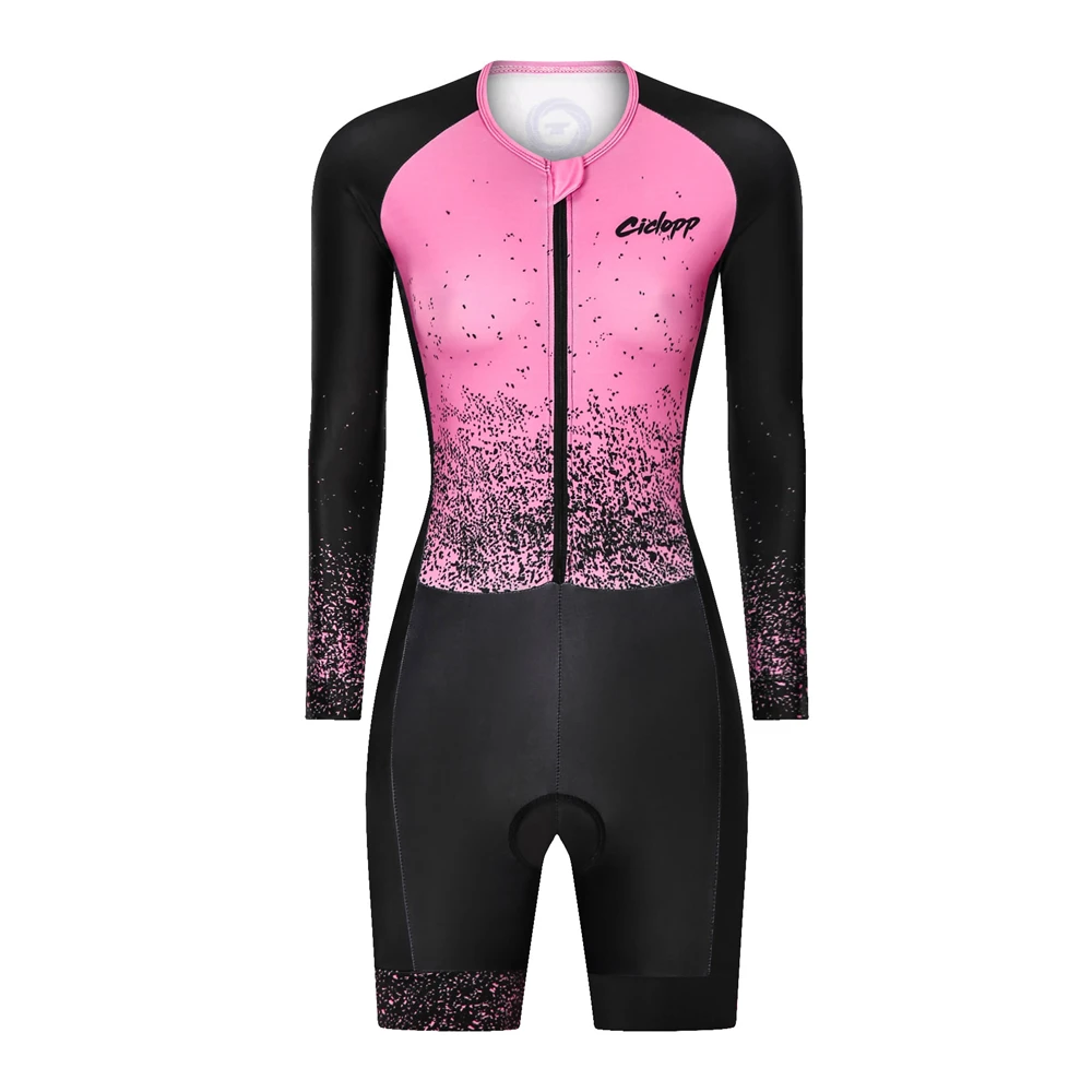 2024 new Ciclopp spring and autumn long-sleeved triathlon sweat-absorbent breathable jumpsuit bike sportswear