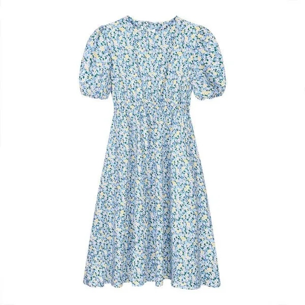 ربيع وصيف جديد حجم كبير الأزهار عادية المرأة الدكتور الكمثرى الجسم القرد التخسيس منتصف طول ألف خط تنورة البوليستر النايلون C...