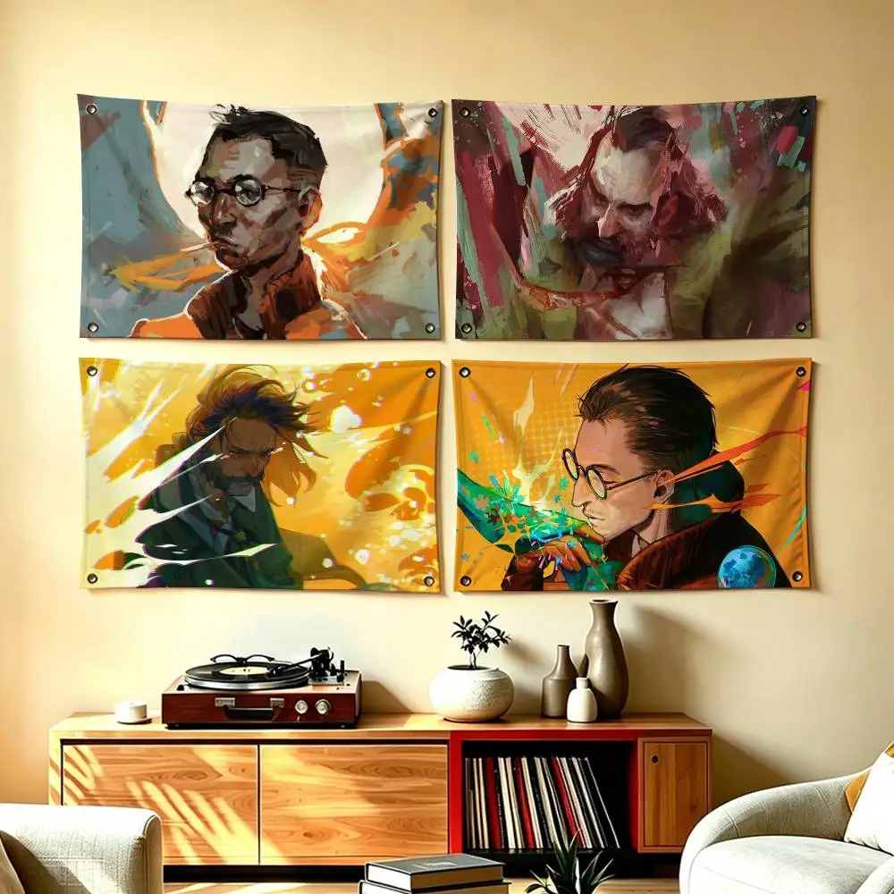 Game Disco Elysium Kim Harrier Flags for Bedrooms Home Decor Items Outdoor Decors Garage Decoration Flaga