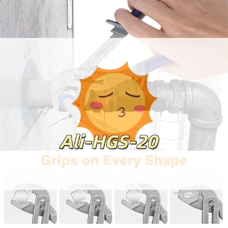 

Универсальный регулируемый трубный ключ — 10-дюймовые плоскогубцы для водяного насоса с большой губкой и противоскользящей рукояткой, сверхмощный инструмент для сантехники и ванной комнаты