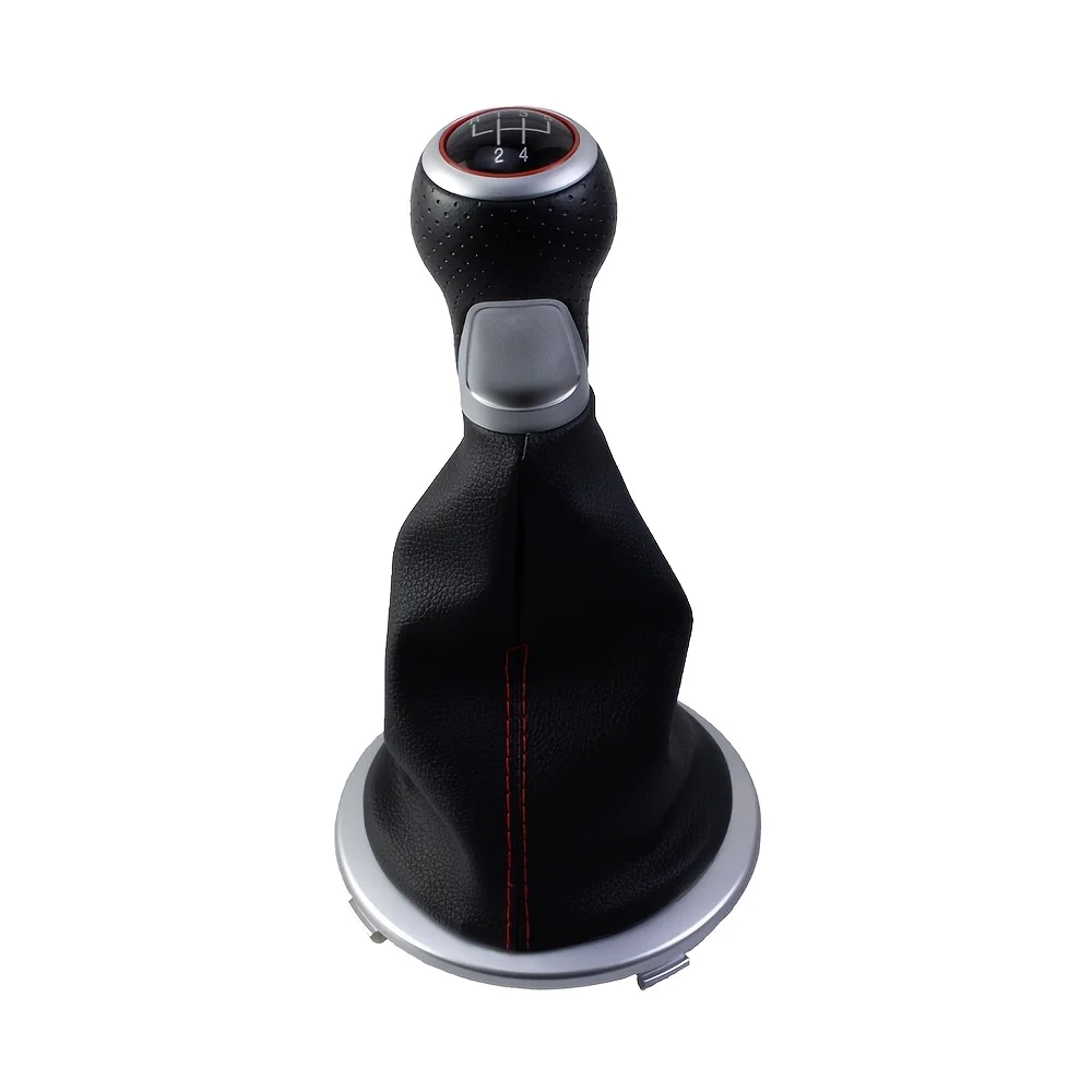 5 Speed Manual Gear Shift Knob Set for VW GOL G4 G5 Red Ring Black Cover Shifter Lever Interior Accessory