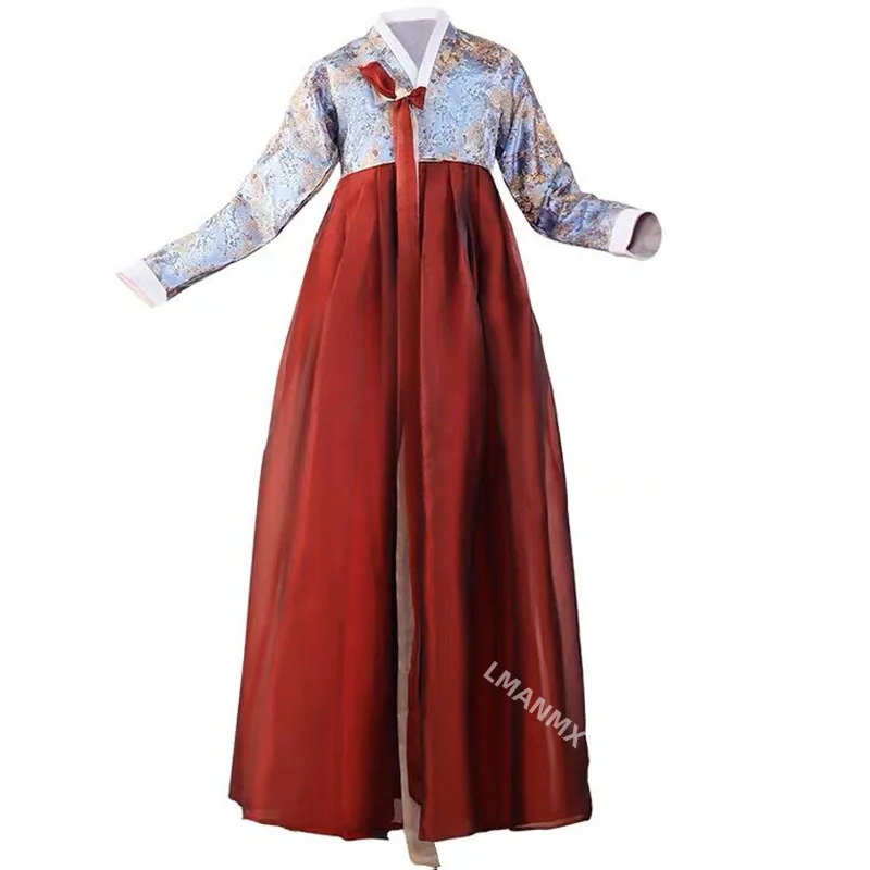 Roupas tradicionais coreanas femininas 2023 novo vestido hanbok traje antigo retro tribunal coreia palco desempenho vestido de dança de casamento