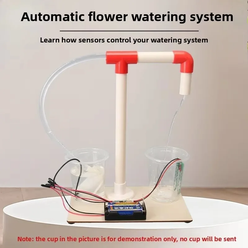 Automatic Plant Irrigation DIY Kit Electric Water Pump Self Watering System Model Science Experiment Assembly Project