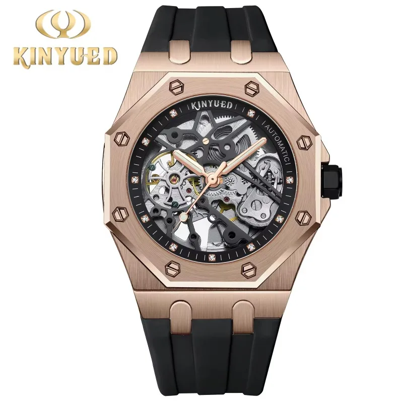 Waterproof Movement Automatic Watches Men Mechanical Watch For Wrist With Winding Winner Tourbillon Luminous Skeleton Man Rare