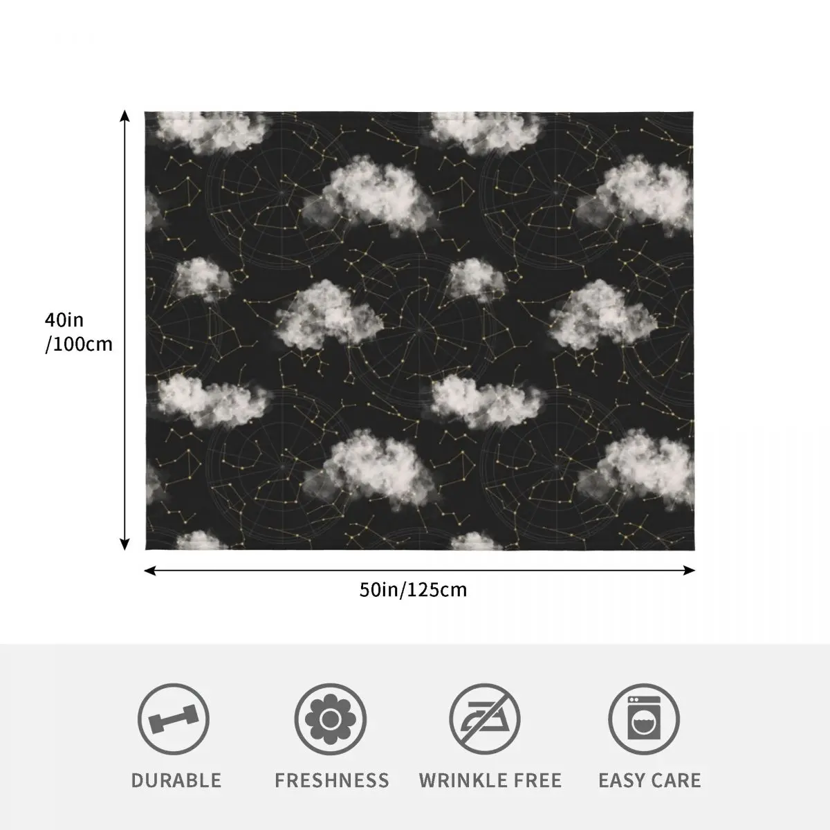 علم التنجيم الذهب الأسود كوكبة نمط هدية قسط الفن الملابس الأساسية الدافع إلهام الفرح المزاج مضحك رمي بطانية