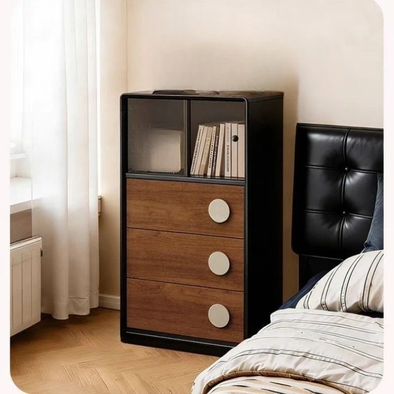 Solid wood side cabinet Living room drawer locker Floor display cabinet Household storage