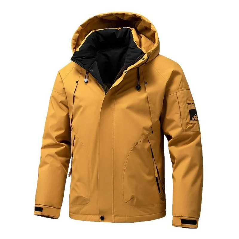 

Мужская ветрозащитная куртка для теплого отдыха, модная уличная походная куртка для кемпинга, туризма, езды на велосипеде, катания на лыжах, мужская куртка для альпинизма