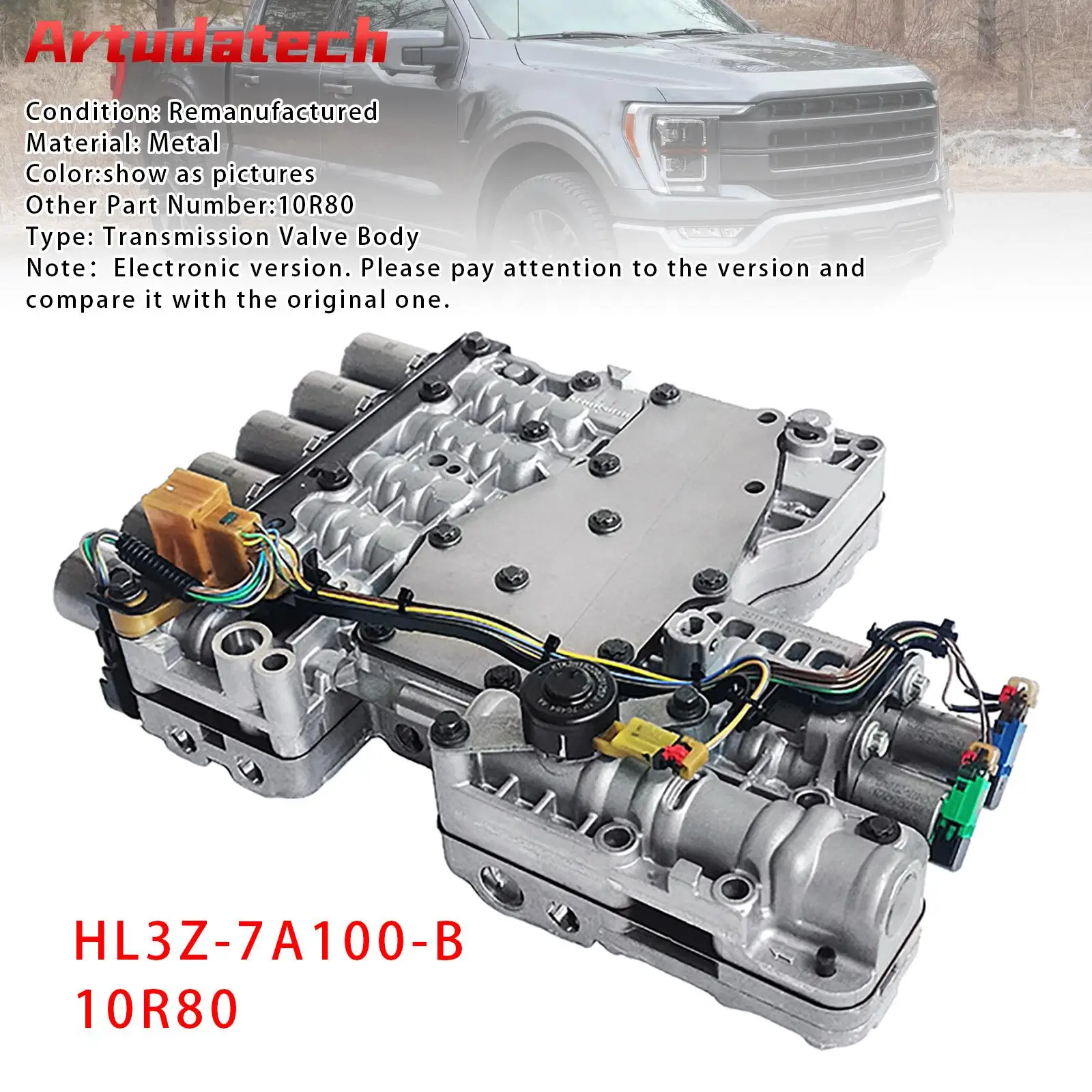 

Artudatech 10R80 Transmission Valve Body Control Assembly For Ford F-150 HL3Z-7A100-B 2017 Car Accessories