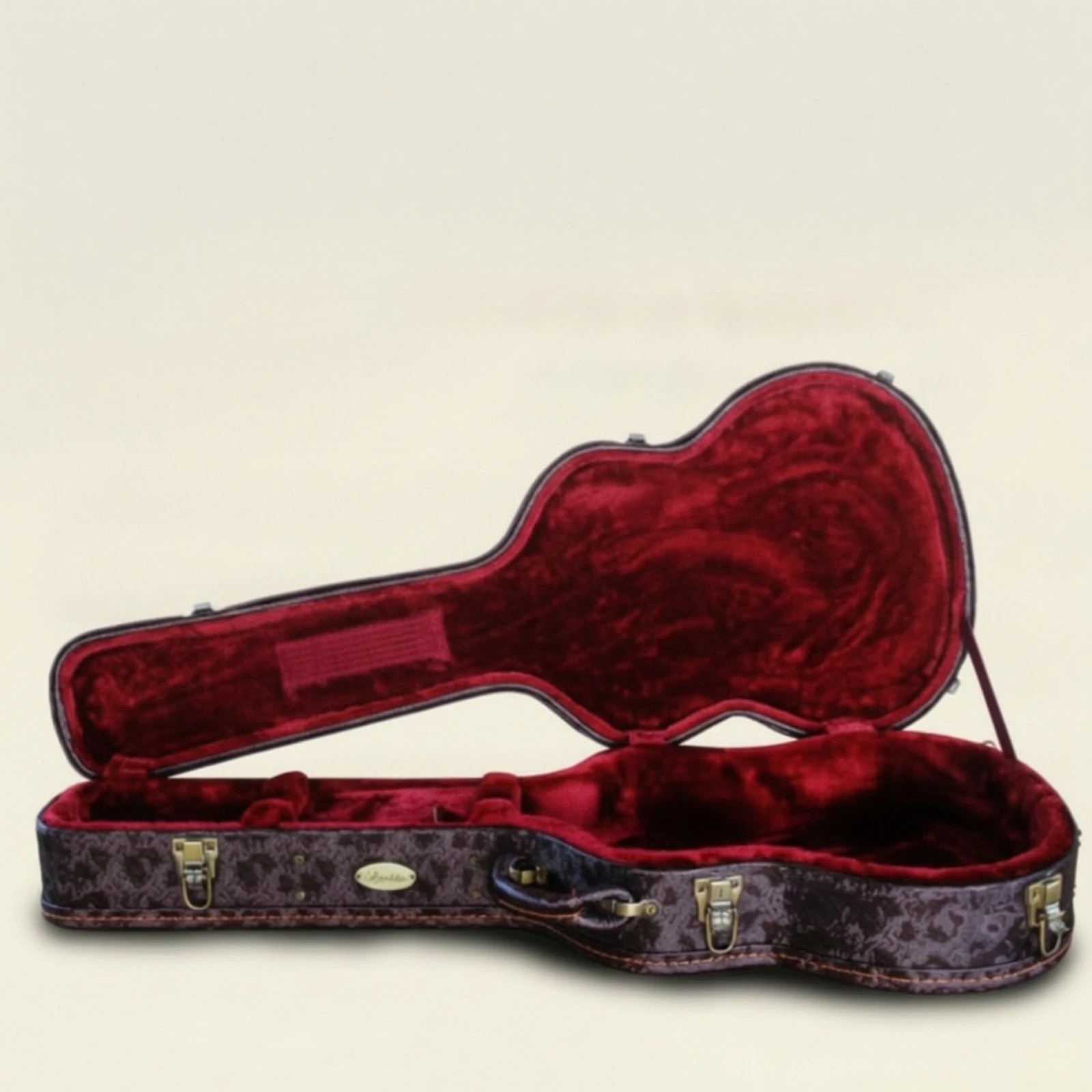 Hard-Shell Guitar Case Safeguarding Hard Guitar Case Vintage-Style Long-Lasting for Guitarists, Travel, Rehearsals
