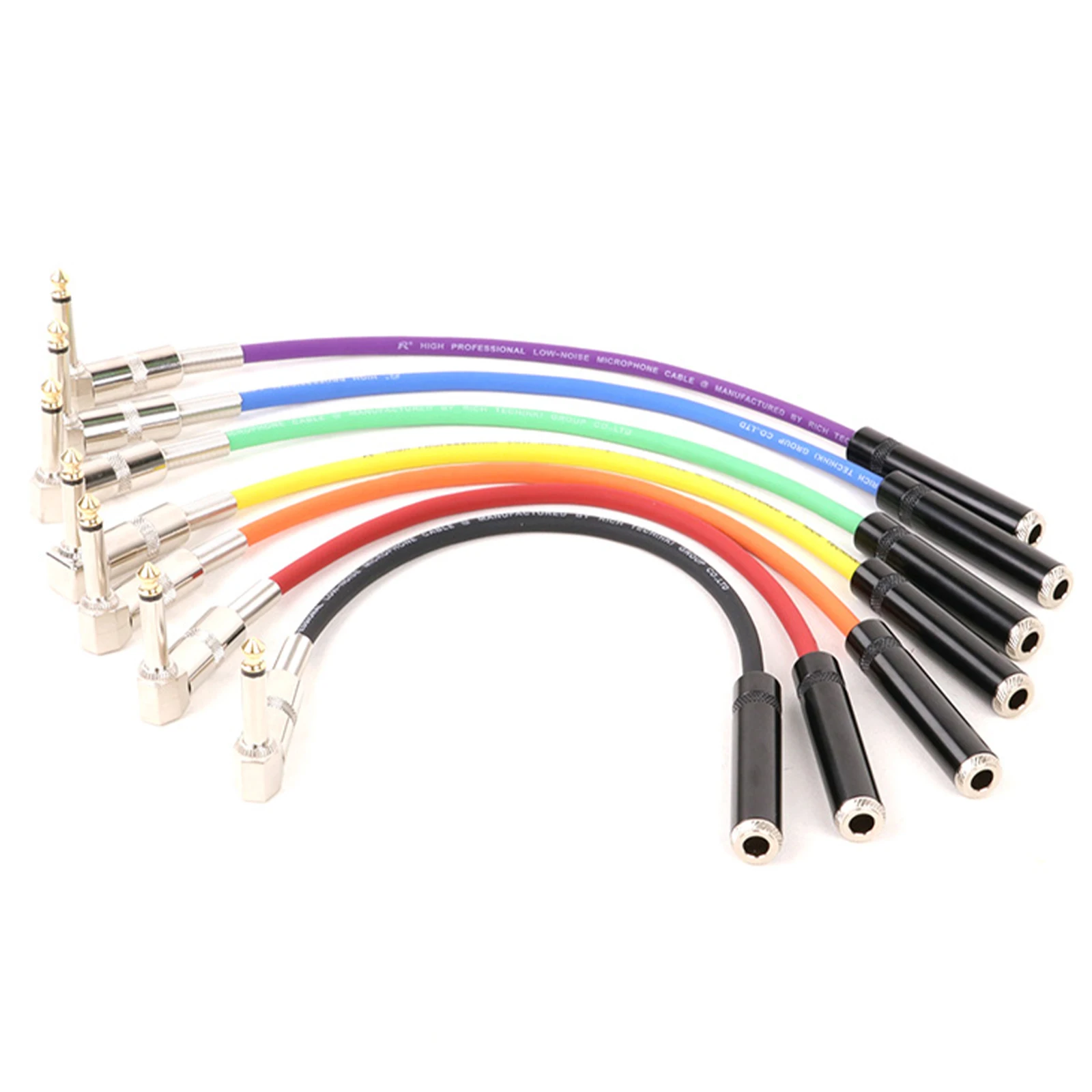 1PC Right Angle 1/4inch TS Mono Male To Straight 6.5 Stereo Female Audio Cable 90 Degree Bend 6.35 Audio Extension Cable Cord