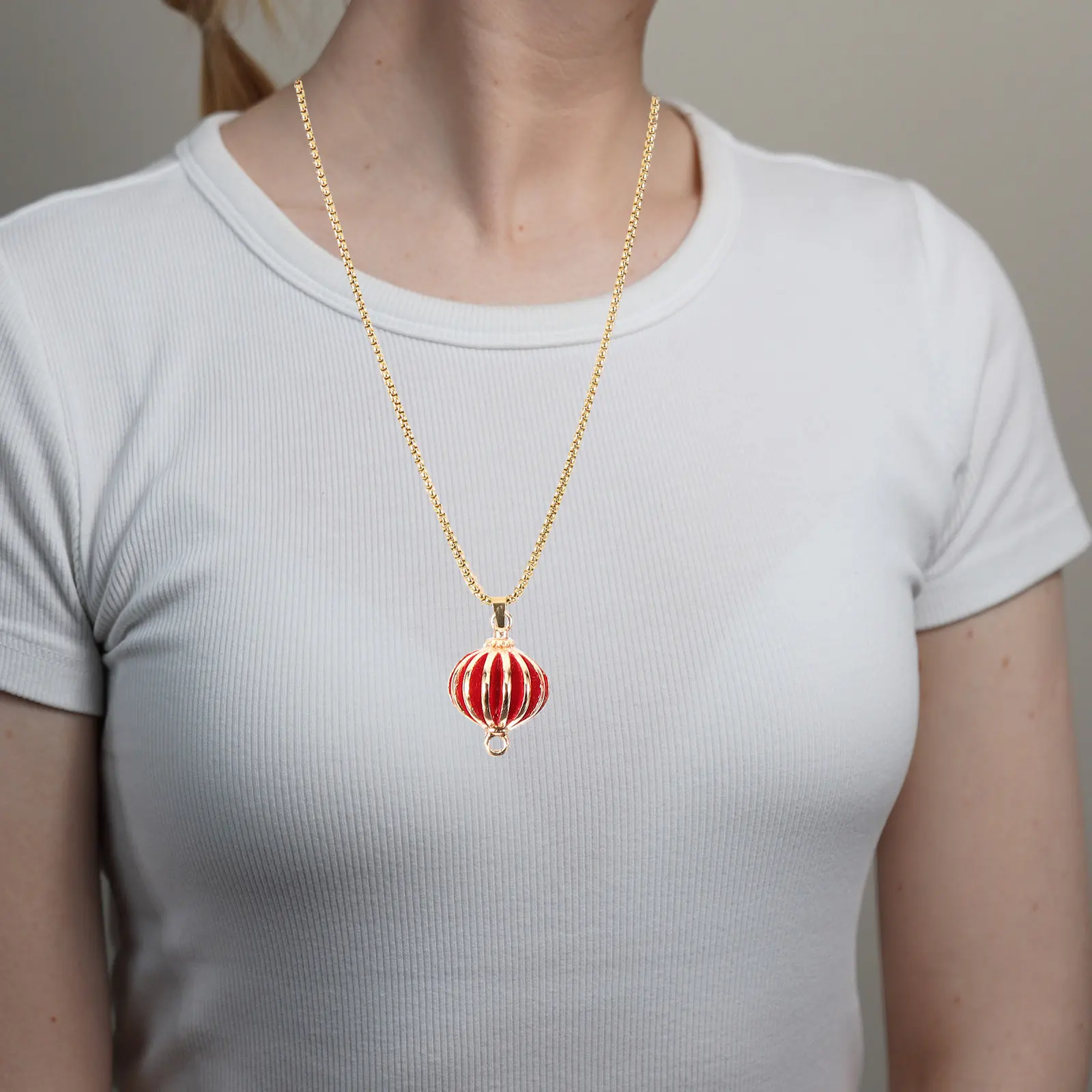 

1Set Red Lantern Pendant Charm Chinese Style DIY Necklace Bracelet Earring Jewelry Making Supplies 8mm Durable Material