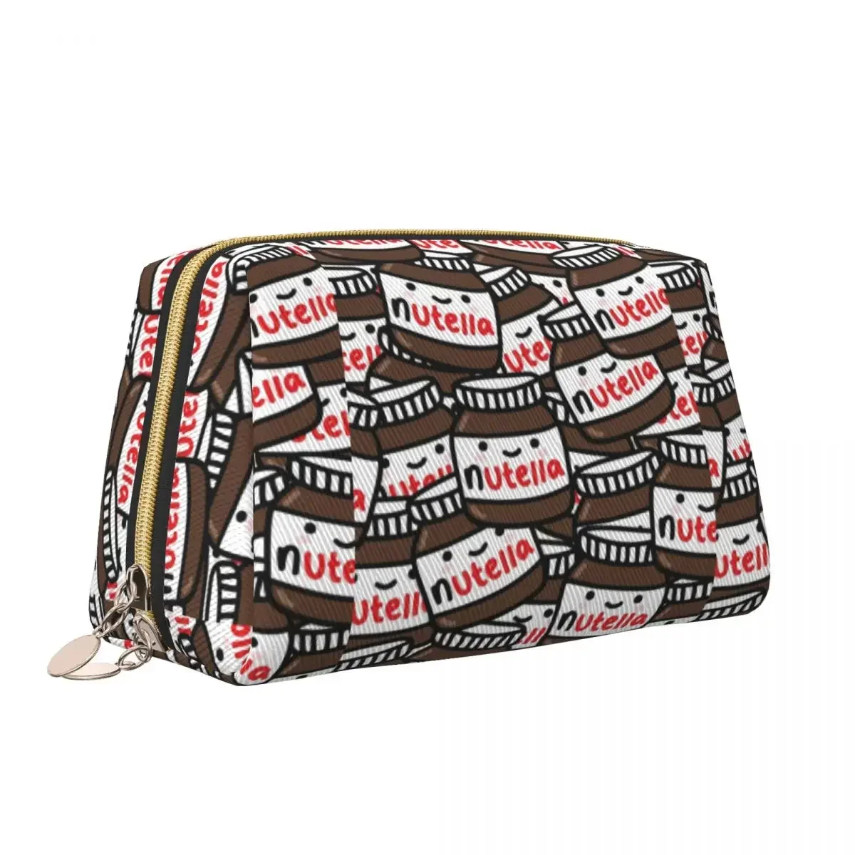 Cute Nutellas Pattern Cosmetic Bag Women Cute Big Capacity Makeup Case Beauty Storage borse da toilette