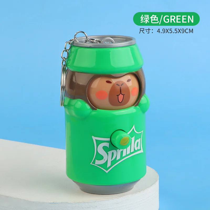 카툰 프레스 체인지 페이스 캔 키체인 스쿨백 참 어린이 스트레스 해소 장난감 펜던트 키체인 장난감 창의적인 생일 선물