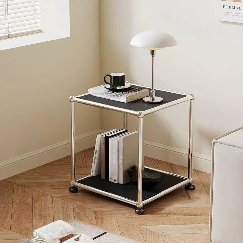 Medieval minimalist new stainless steel bedroom small modern minimalist sofa small side cabinet