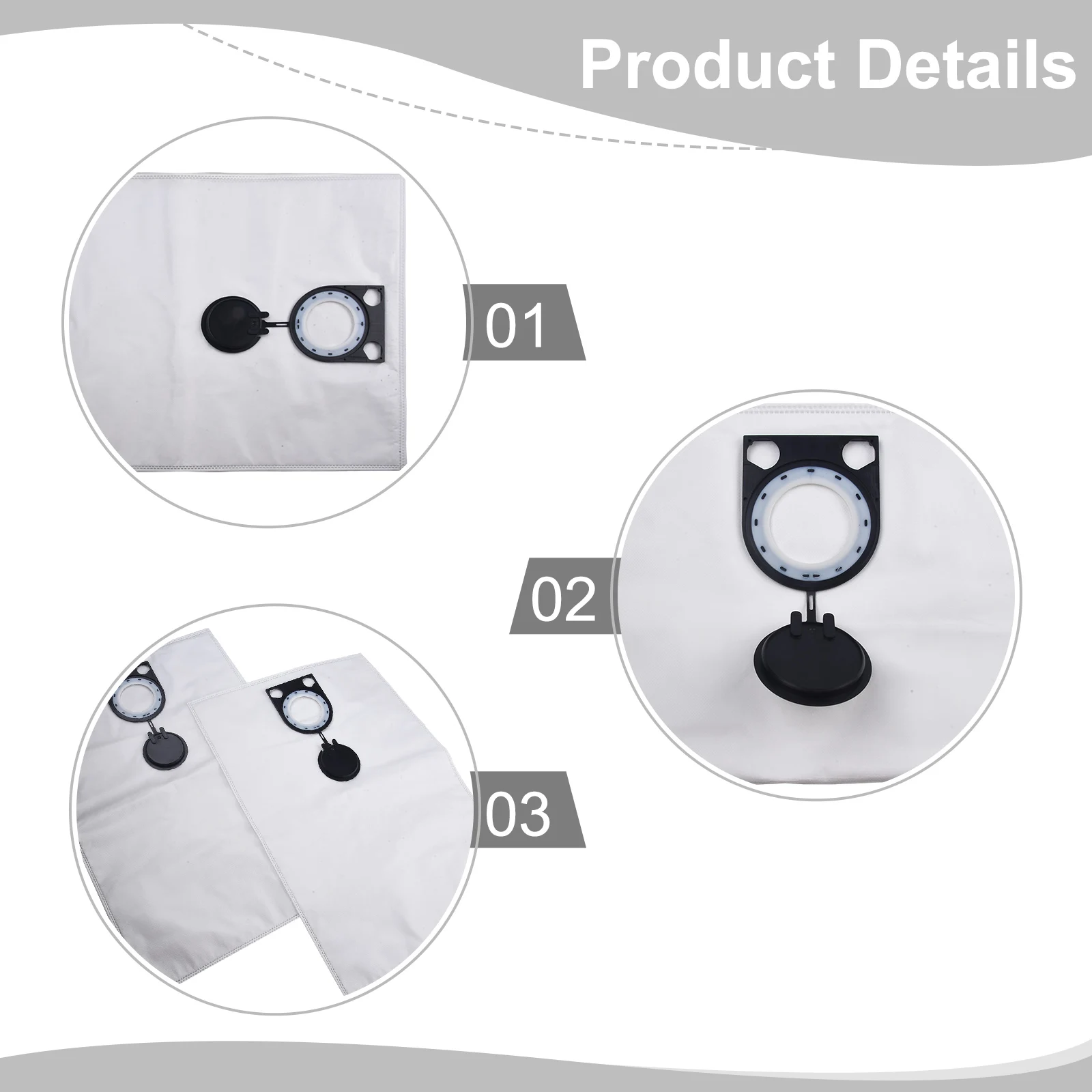 

5 моющихся мешков-фильтров из микрофибры для пылесосов L-1625, обеспечивающие длительное использование и улучшенную уловляемость пыли.
