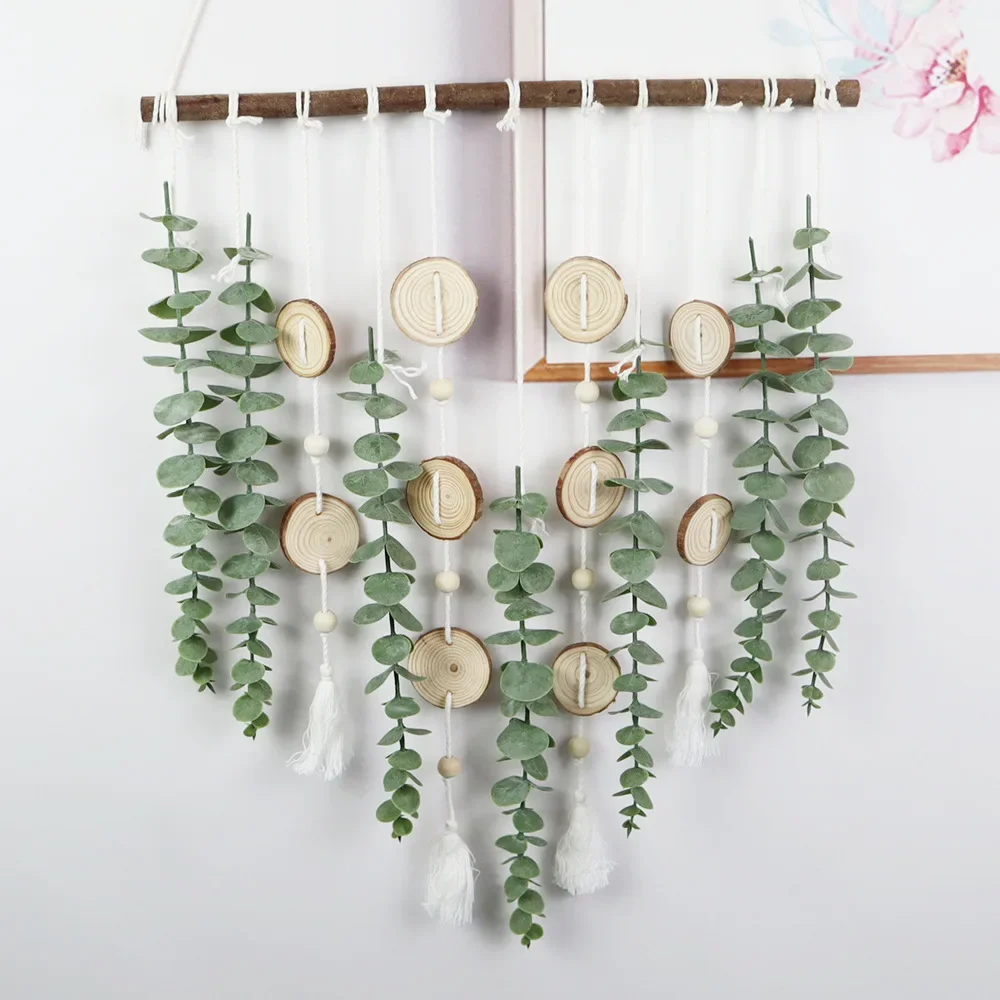 Artificial Eucalyptus Wall Hanging, Persia Miya Simulated Leaf, Green Plant, Bedroom, Living Room, Home Decor